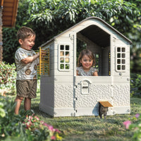 Dolu Kids Outdoor Playhouse – White