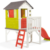 Smoby Kids Playhouse on Stilts with Slide | Strong and Durable Wendy House, Suitable for Outdoor and Garden Use