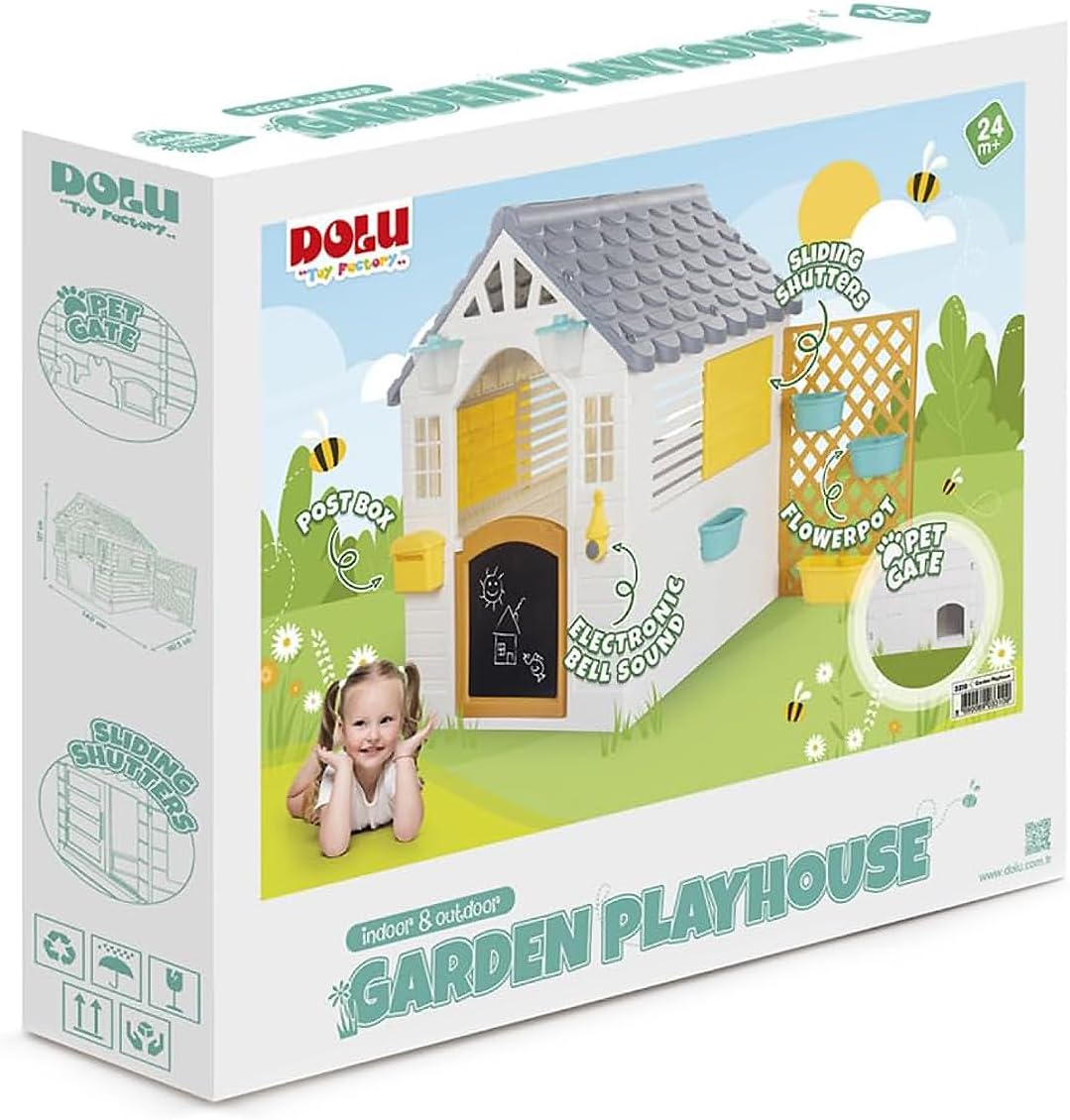 Dolu Children's Garden Playhouse with Fence