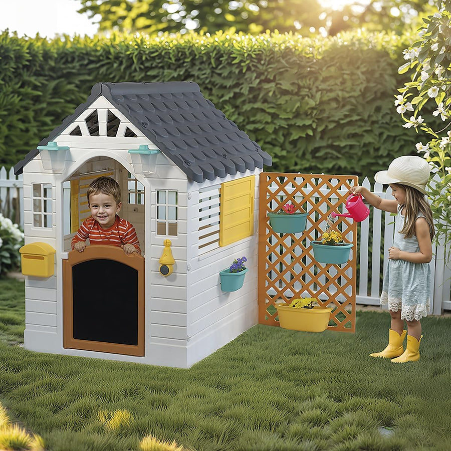Dolu Children's Garden Playhouse with Fence